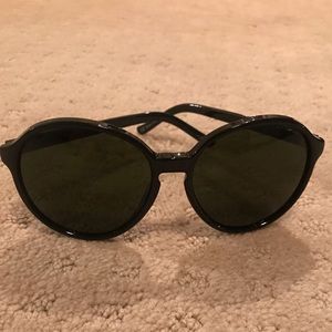 Electric women’s black round sunglasses